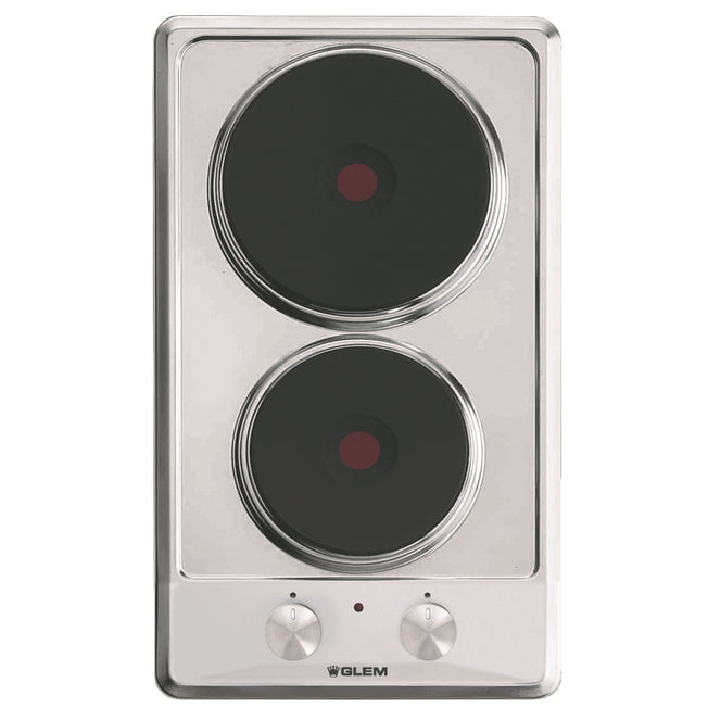 GLEM P.COTT. 30CM 2PIASTRE ELETTRICHE INOX SERIE DOMINOAttaccalaspina