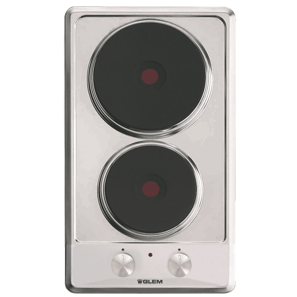 GLEM P.COTT. 30CM 2PIASTRE ELETTRICHE INOX SERIE DOMINOAttaccalaspina
