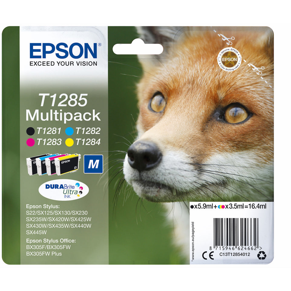 EPSON CART.INK-JET MULTIPACK VOLPE SECUR.BLISTER T1285Attaccalaspina