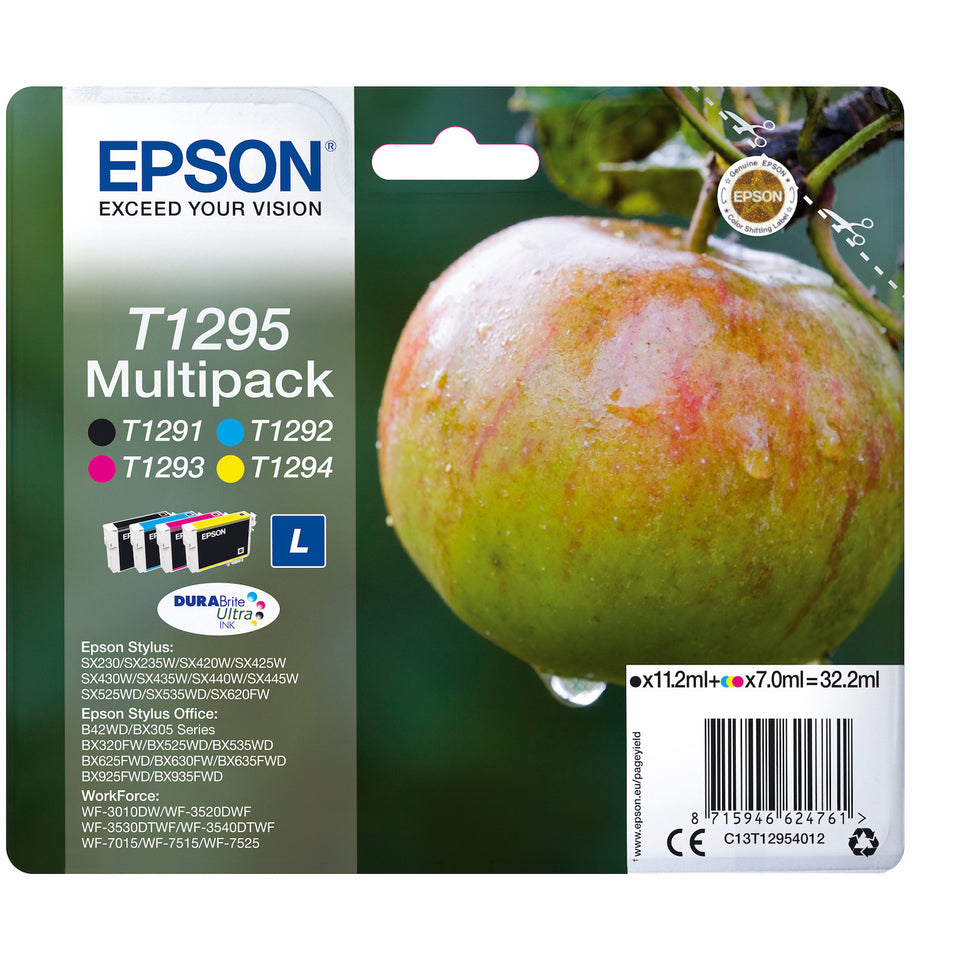 EPSON CART.INK-JET MULTICOLOR MELA SECUR.BLISTER T1295Attaccalaspina