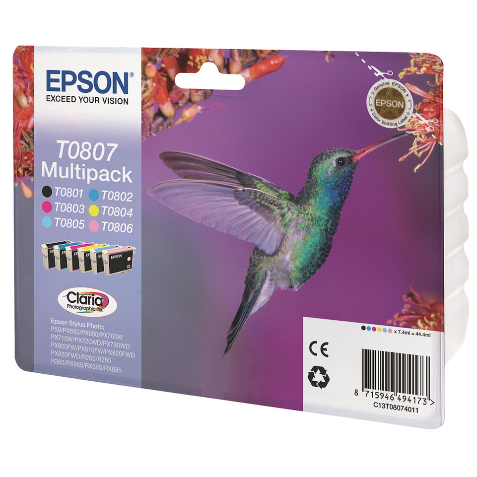 EPSON CART.INK-JET MULTIPACK 6COLORI SECURITY BLISTERAttaccalaspina