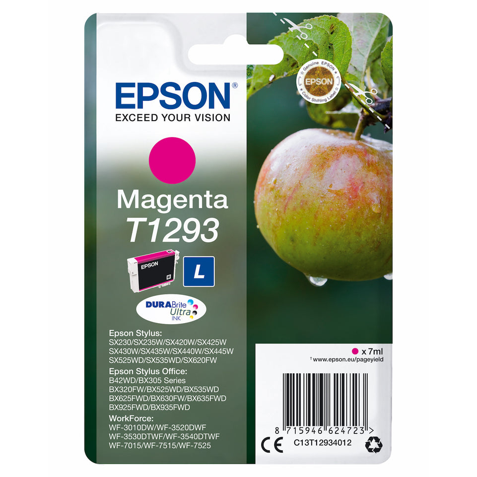 EPSON CARTUCCIA INCH.MAGENTA TG.L MELA T1293Attaccalaspina