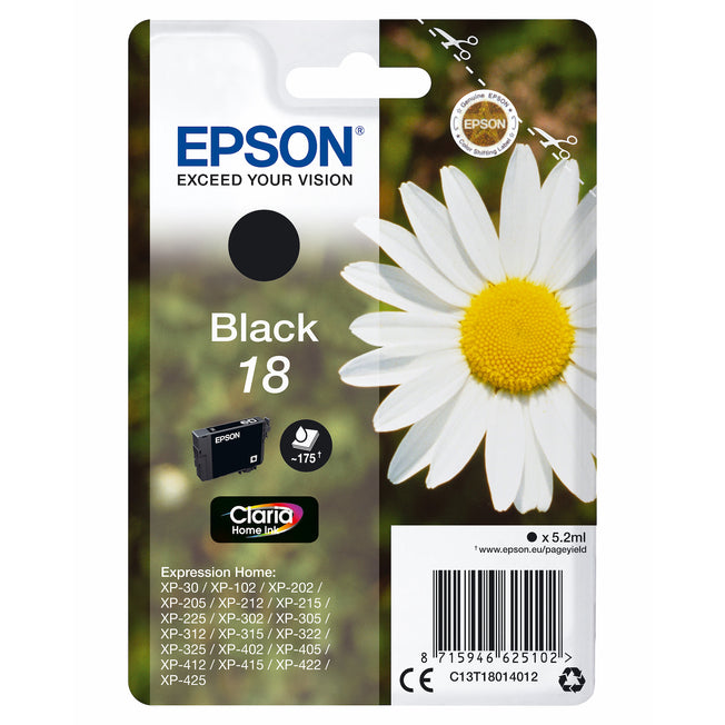 EPSON CART.INKJET NERO XP MARGHERITA BLISTER T1801Attaccalaspina