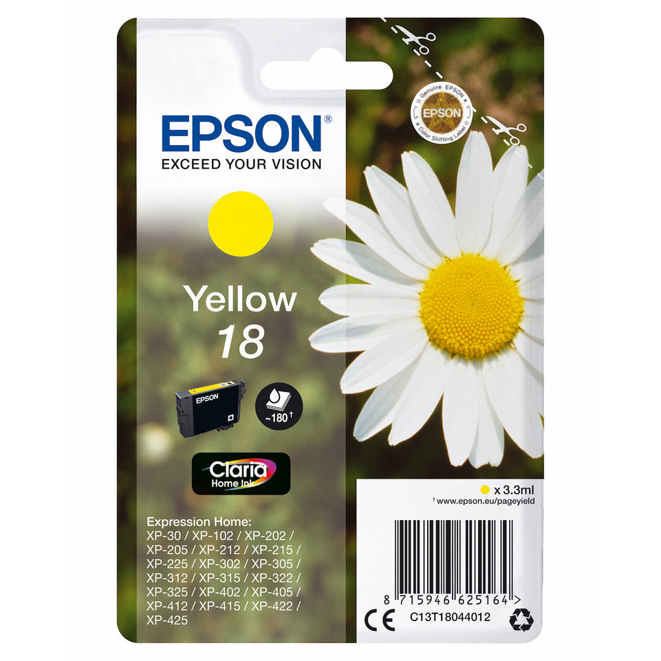 EPSON CART.INKJET GIALLO XP MARGHERITA BLISTER T1804Attaccalaspina
