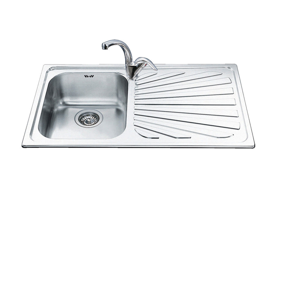 SMEG LAVELLO 86CM 1VASCA C/GOCC.DX SERIE ALBA SATIN IXAttaccalaspina