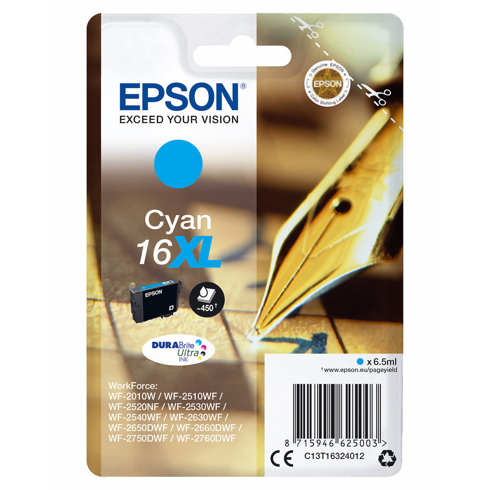 EPSON CART.INK-JET CIANO 16XL PENNA E CRUCIVERBA T1632Attaccalaspina