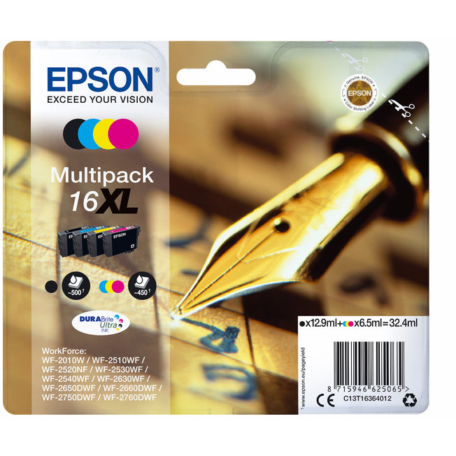 EPSON CART.INK-JET MULTIPACK 16XL PENNA E CRUCIVER.T1636Attaccalaspina