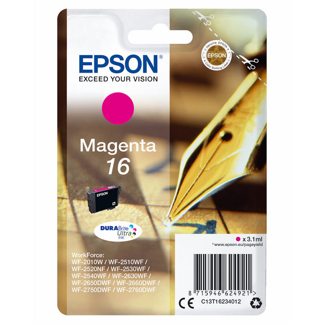 EPSON CART.INK-JET PENNA E CRUCIVERBA 16 MAGENTA T1623Attaccalaspina