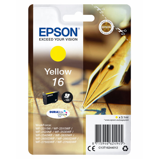 EPSON CART.INK-JET PENNA E CRUCIVERBA 16 GIALLO T1624Attaccalaspina