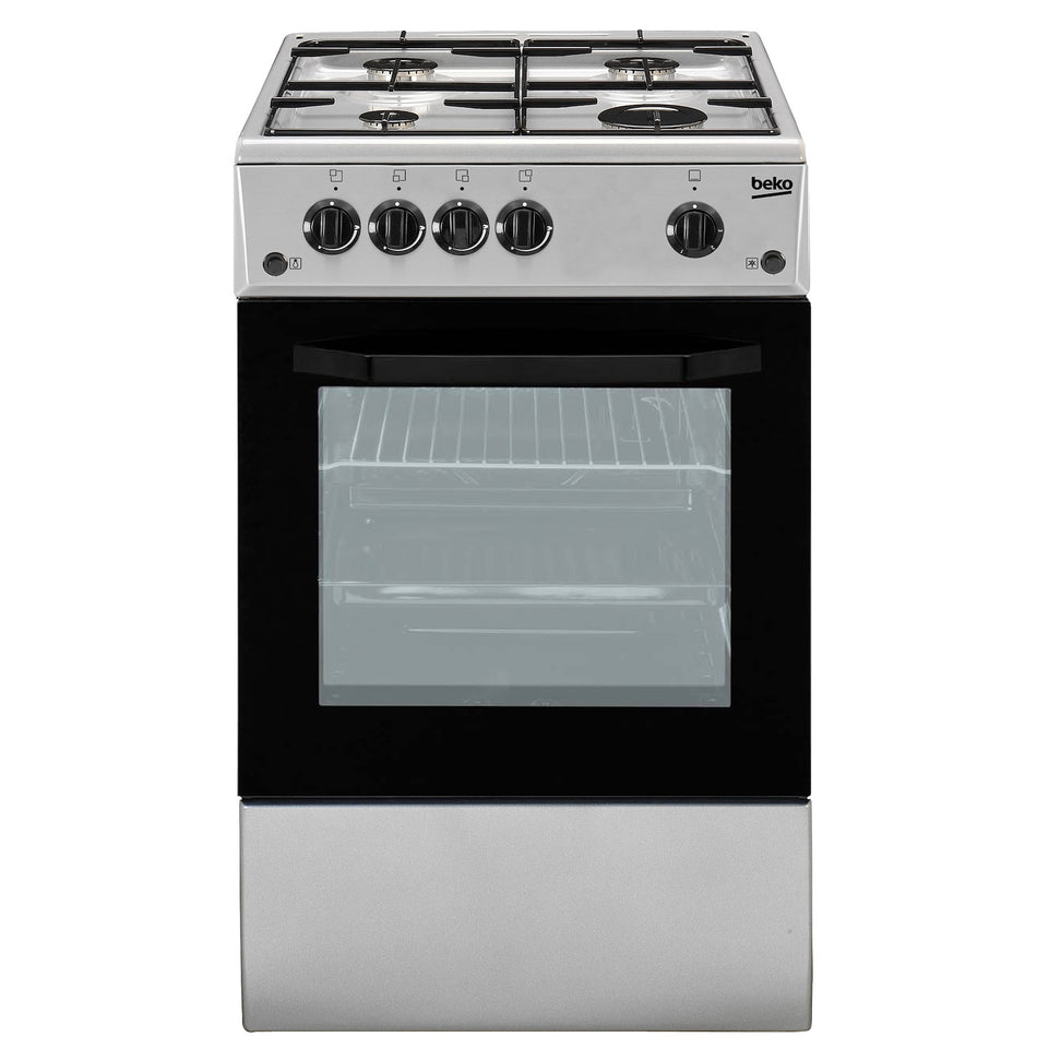 BEKO CUCINA 50CM 4F/GAS F.GAS COPERCHIO VETRO SILVERAttaccalaspina