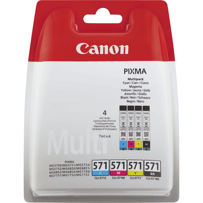 CANON CART.INK-JET MULTIPACK CLI-571 B/C/M/Y BLISTERAttaccalaspina