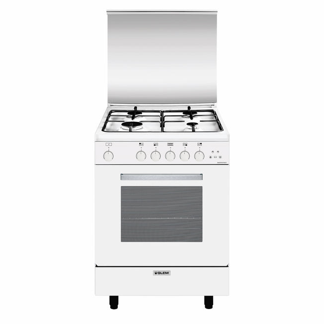 GLEM CUCINA 60CM 4F/GAS F.GAS VENTILATO MULTICHEF BIANCAttaccalaspina