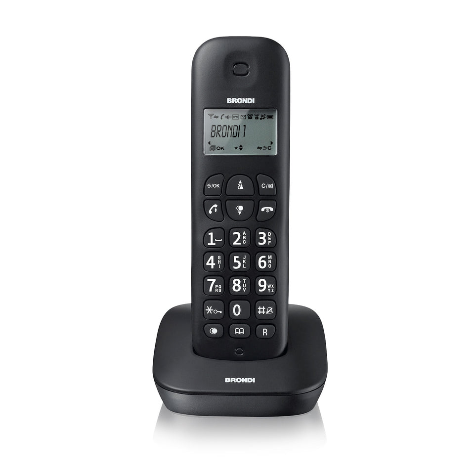 BRONDI CORDLESS 20 NUM DECT ECO 5SUONERIE NEROAttaccalaspina