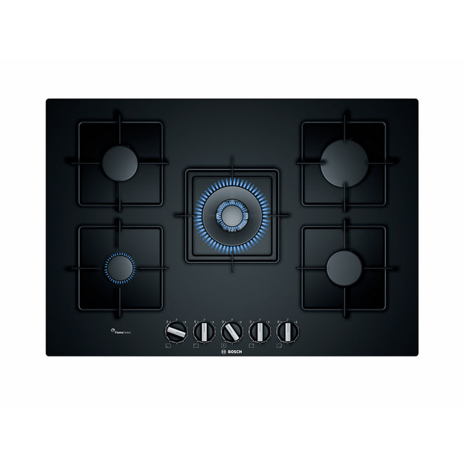 BOSCH P.COTT.GAS 75CM 5F G.SMALT. VETRO TEMP.NEROAttaccalaspina