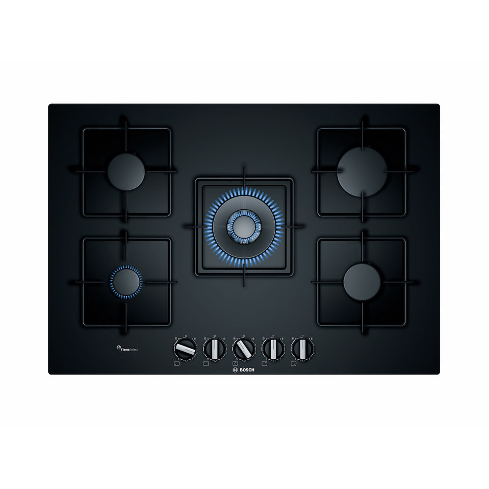 BOSCH P.COTT.GAS 75CM 5F G.SMALT. VETRO TEMP.NEROAttaccalaspina