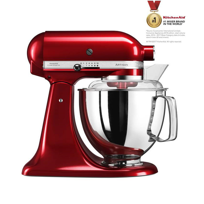 KITCHENAID IMPASTATORE 300W 4.8LT 2CIOT.INOX ROSSO MELA METALAttaccalaspina
