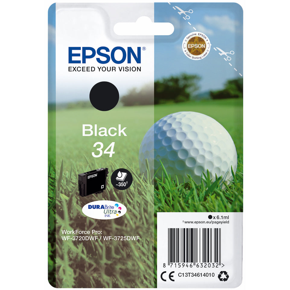 EPSON CART.INK-JET PALLINA DA GOLF T346 BL. NEROAttaccalaspina