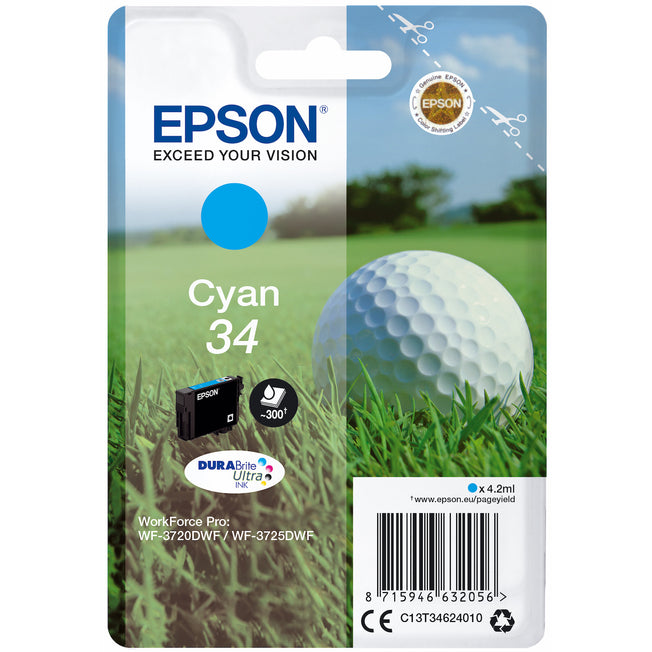 EPSON CART.INK-JET PALLINA DA GOLF T346 BL. CIANOAttaccalaspina