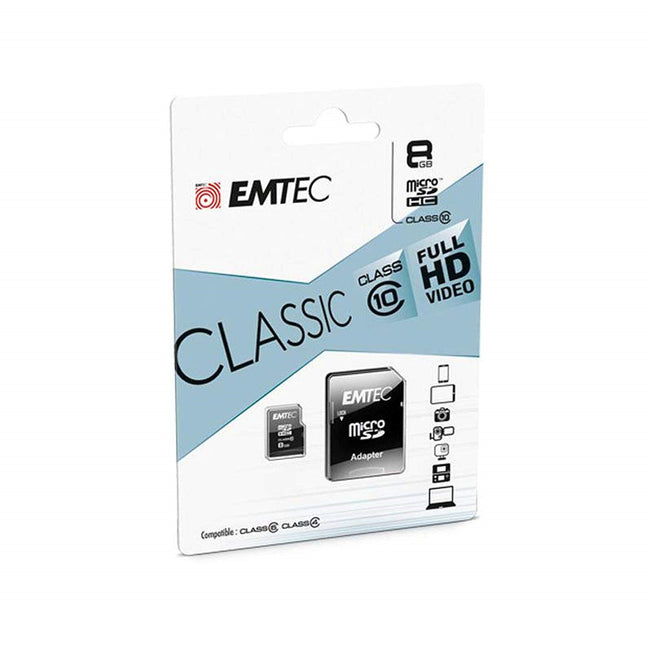 EMTEC MEM.MICRO SD 8GB CL.10 L.20X S.12X NEROAttaccalaspina