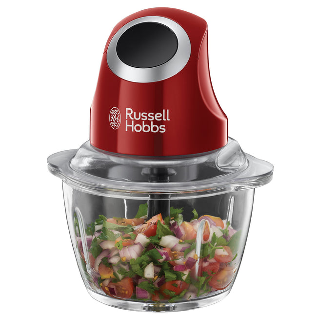 RUSSELL HOBBS TRITATUTTO 200W 1LT/500ML LAME ACCIAIO ROSSOAttaccalaspina