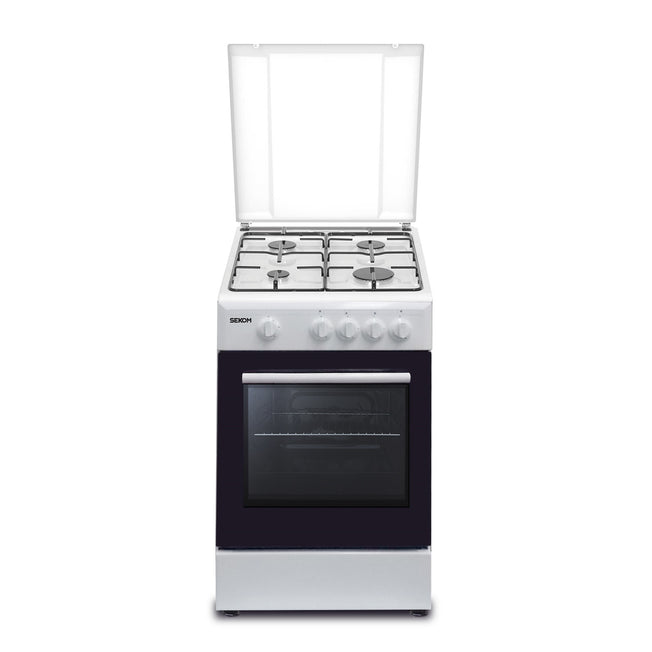 SEKOM CUCINA 50CM 4F/GAS F.GAS COP.SMALTATO BIANCOAttaccalaspina