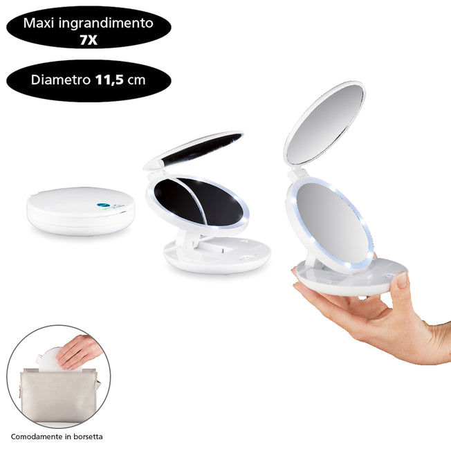 MACOM SPECCHIO 7X C/LUCE LEDAttaccalaspina