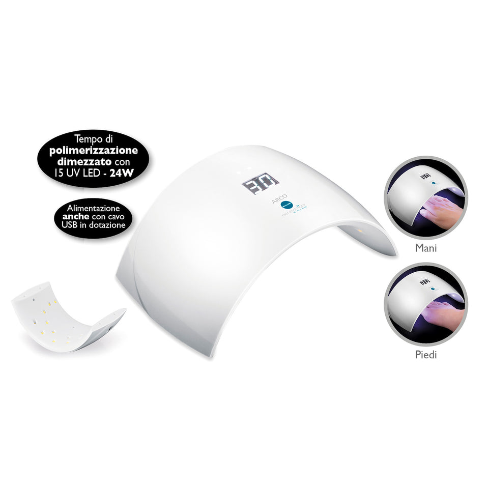 MACOM LAMPADA UV 24W X GEL SEMIPERMANENTE UNGHIE BIANCOAttaccalaspina