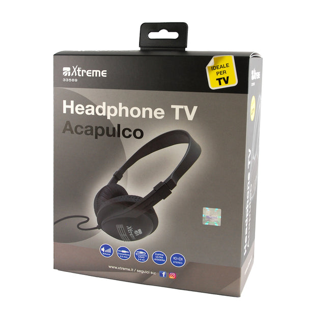 XTREME CUFFIA STEREO C/CAVO 4MT NEROAttaccalaspina
