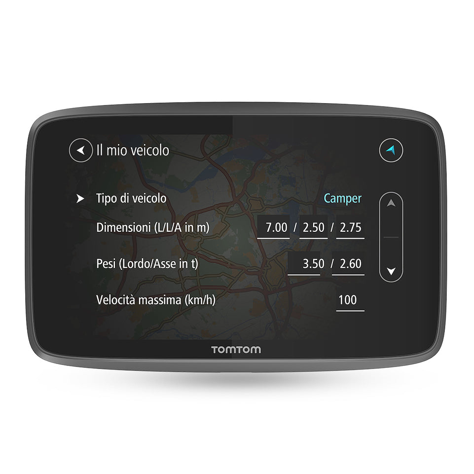 TOM TOM NAVI. 6"EU 45PAESI MAPPE/AUTOV. A VITA GO CAMPERAttaccalaspina