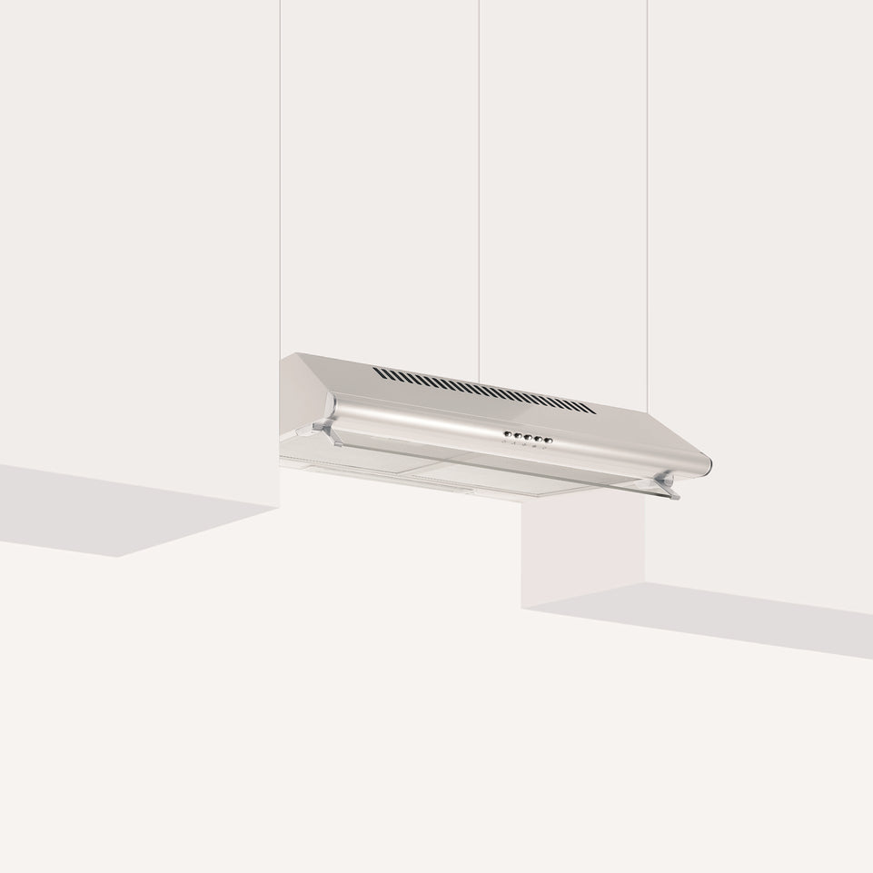 GLEM CAPPA SOTTOPENSILE 60CM 3VEL. F.CARBONE BIANCOAttaccalaspina