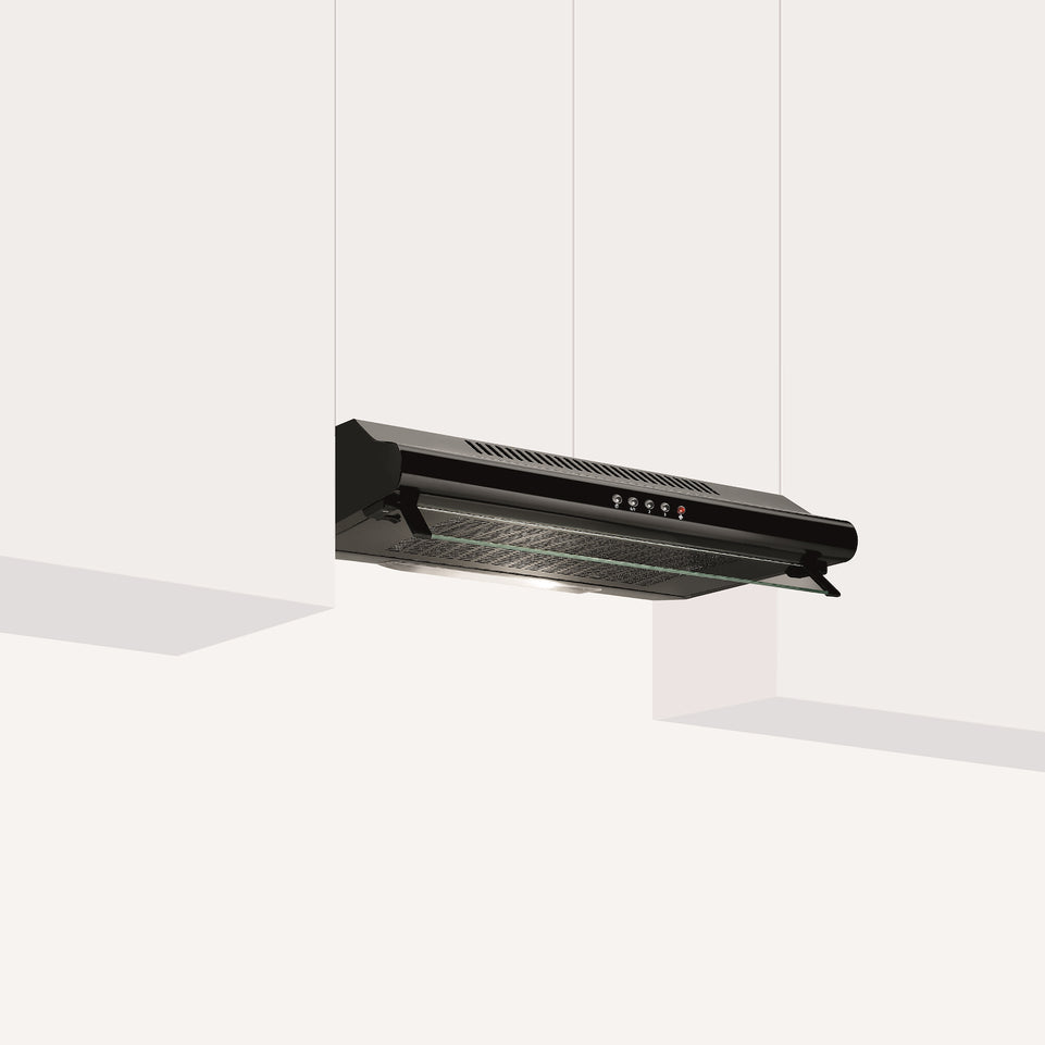 GLEM CAPPA SOTTOPENSILE 60CM 3VEL. F.CARBONE NEROAttaccalaspina