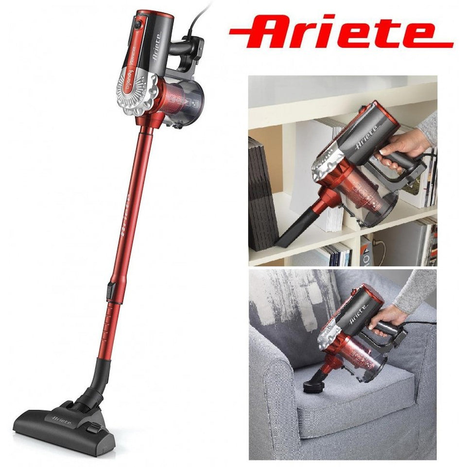 ARIETE SCOPA ELETT.S/SACCO 600W 0.5LT CYCLONIC 2IN1 ROSSOAttaccalaspina
