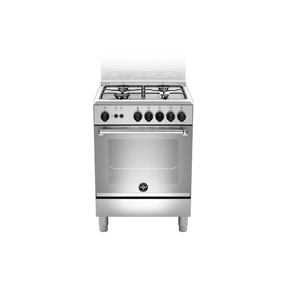 LA GERMANIA CUCINA 60CM 4F/GAS F.GAS.VENT. AMERICANA INOXAttaccalaspina