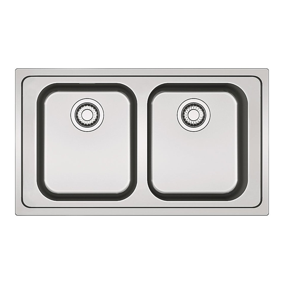 FRANKE LAVELLO 86CM 2VASCHE RAPID INOX SATINATOAttaccalaspina