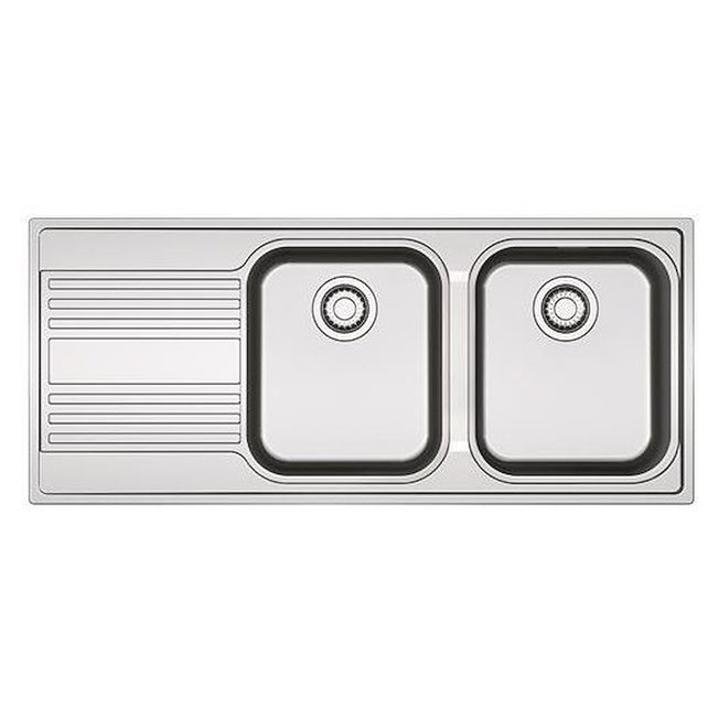 FRANKE LAVELLO 116CM 2V. C/GOCC.SX RAPID INOX SATINATOAttaccalaspina