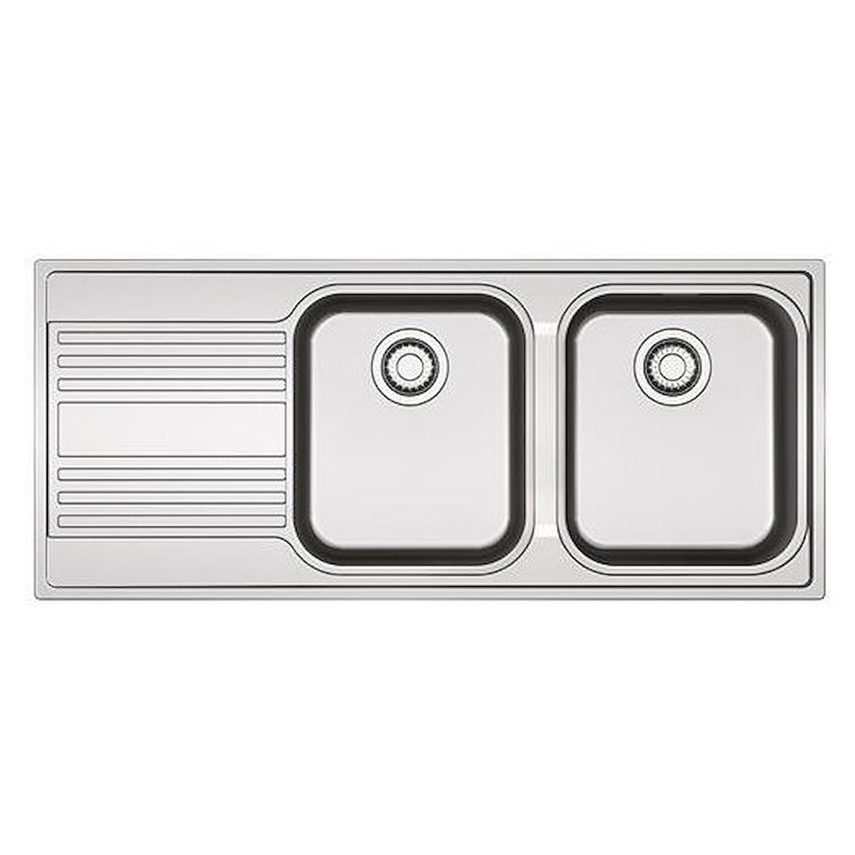 FRANKE LAVELLO 116CM 2V. C/GOCC.SX RAPID INOX SATINATOAttaccalaspina