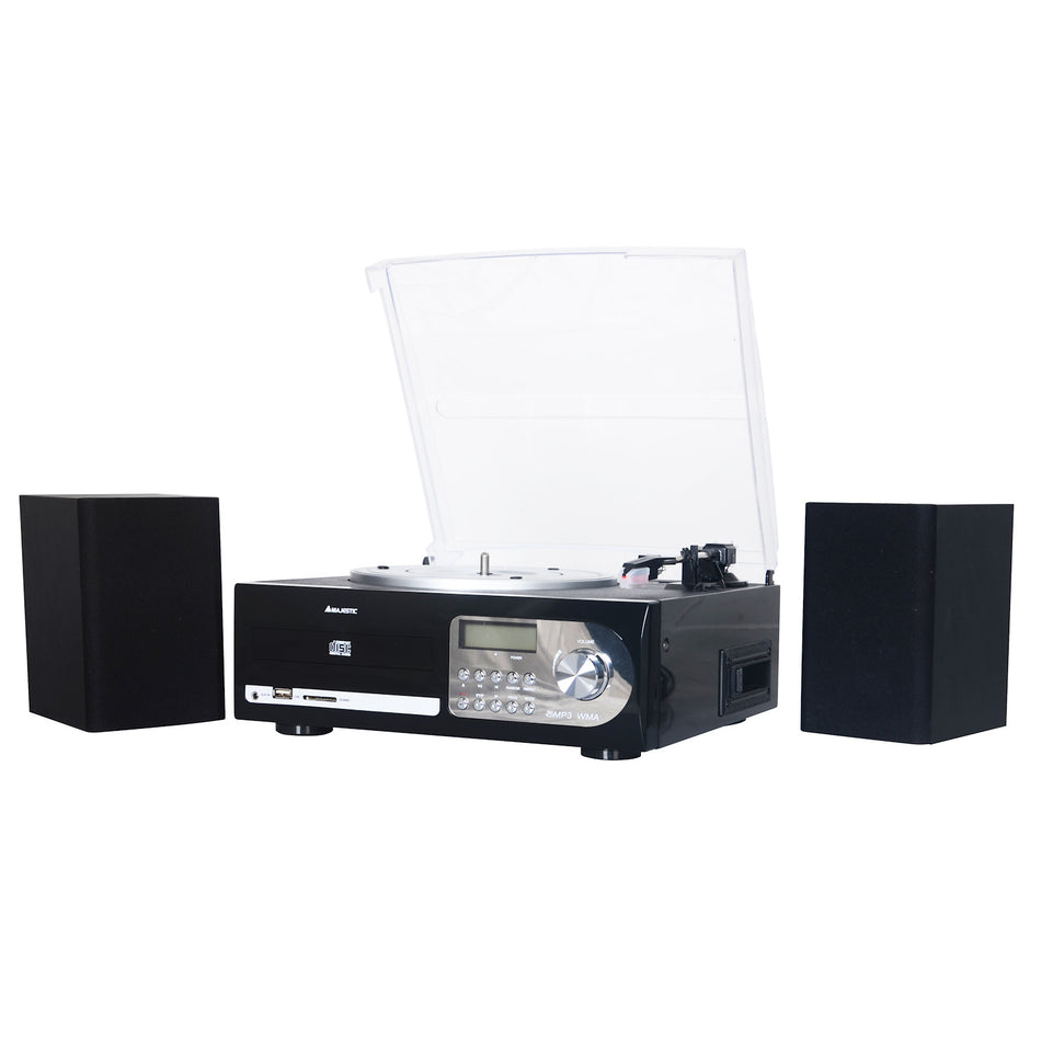 MAJESTIC GIRADISCHI 33/45/78GIRI MP3/CASSETTA 100538 NEROAttaccalaspina