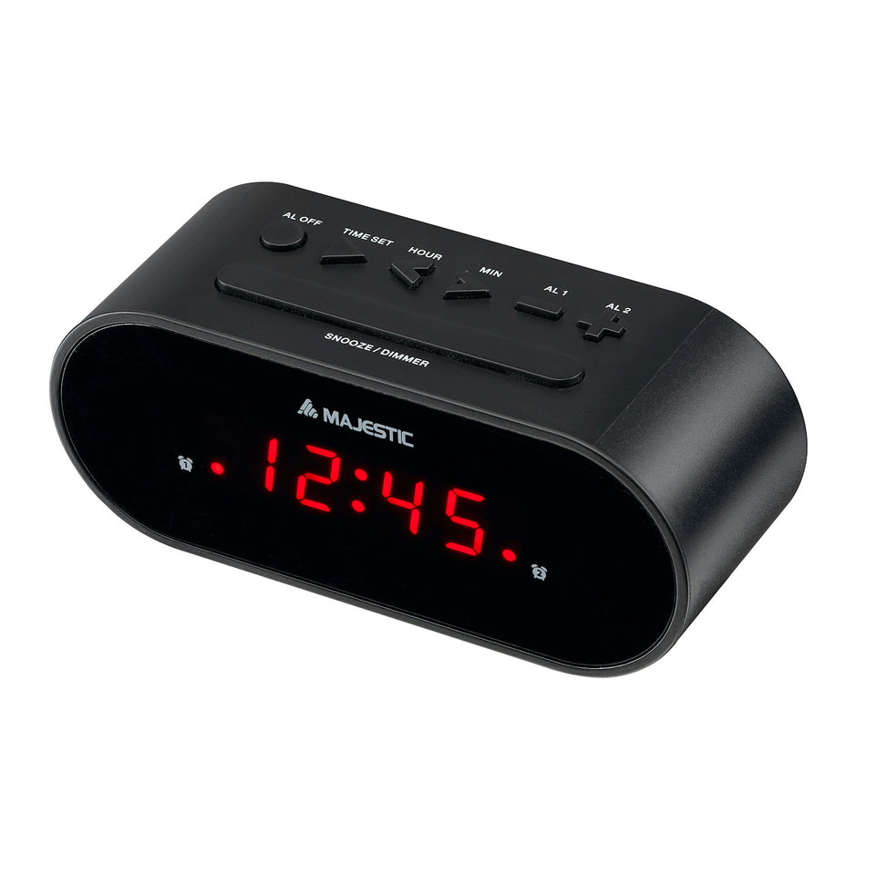 MAJESTIC SVEGLIA DIGITALE 0.6" C/ALLARME NEROAttaccalaspina