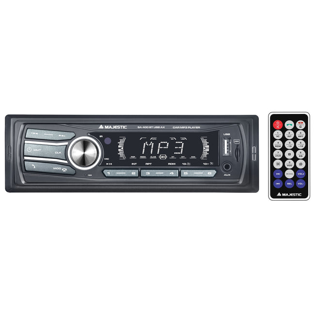 MAJESTIC LETTORE CAR 100W BT MP3 USB AUX V.VOCE ILL.BIANCOAttaccalaspina