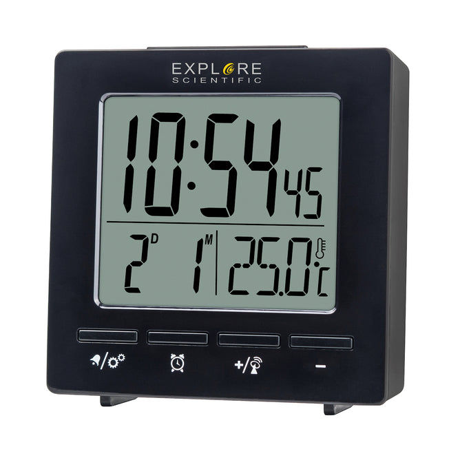 EXPLORE SCENTIFIC OROLOGIO RADIOCONTROLLATO SNOOZE TEMP. NEROAttaccalaspina