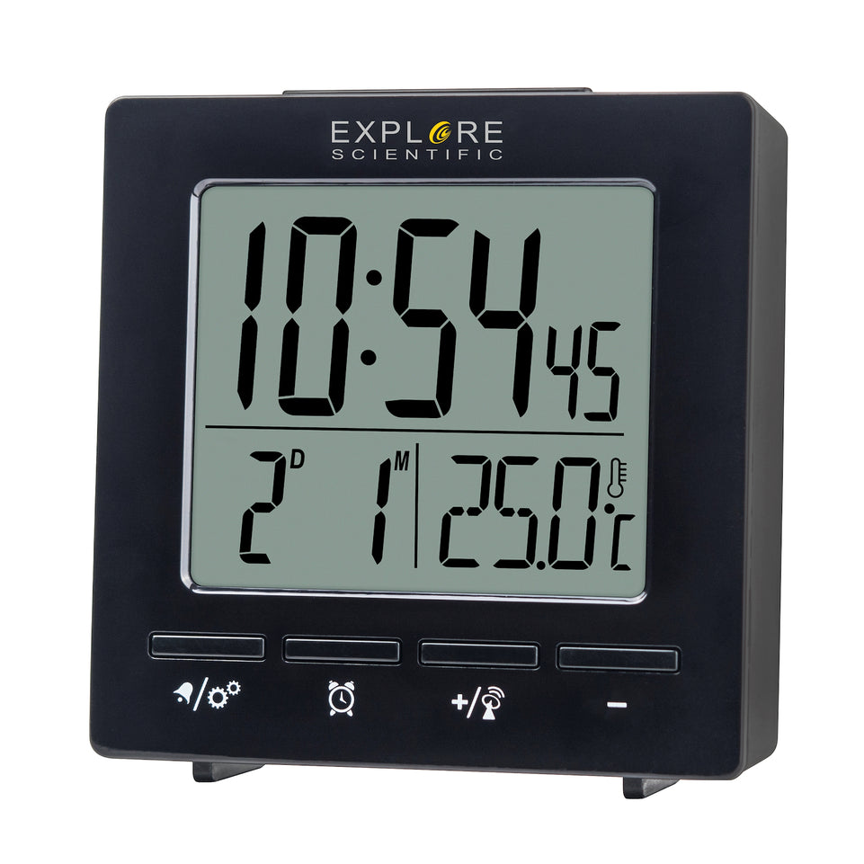 EXPLORE SCENTIFIC OROLOGIO RADIOCONTROLLATO SNOOZE TEMP. NEROAttaccalaspina