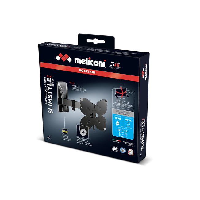 MELICONI SUPP.TV 26-40" MAX.25KG SLIMSTYLE 200SR PLUSAttaccalaspina