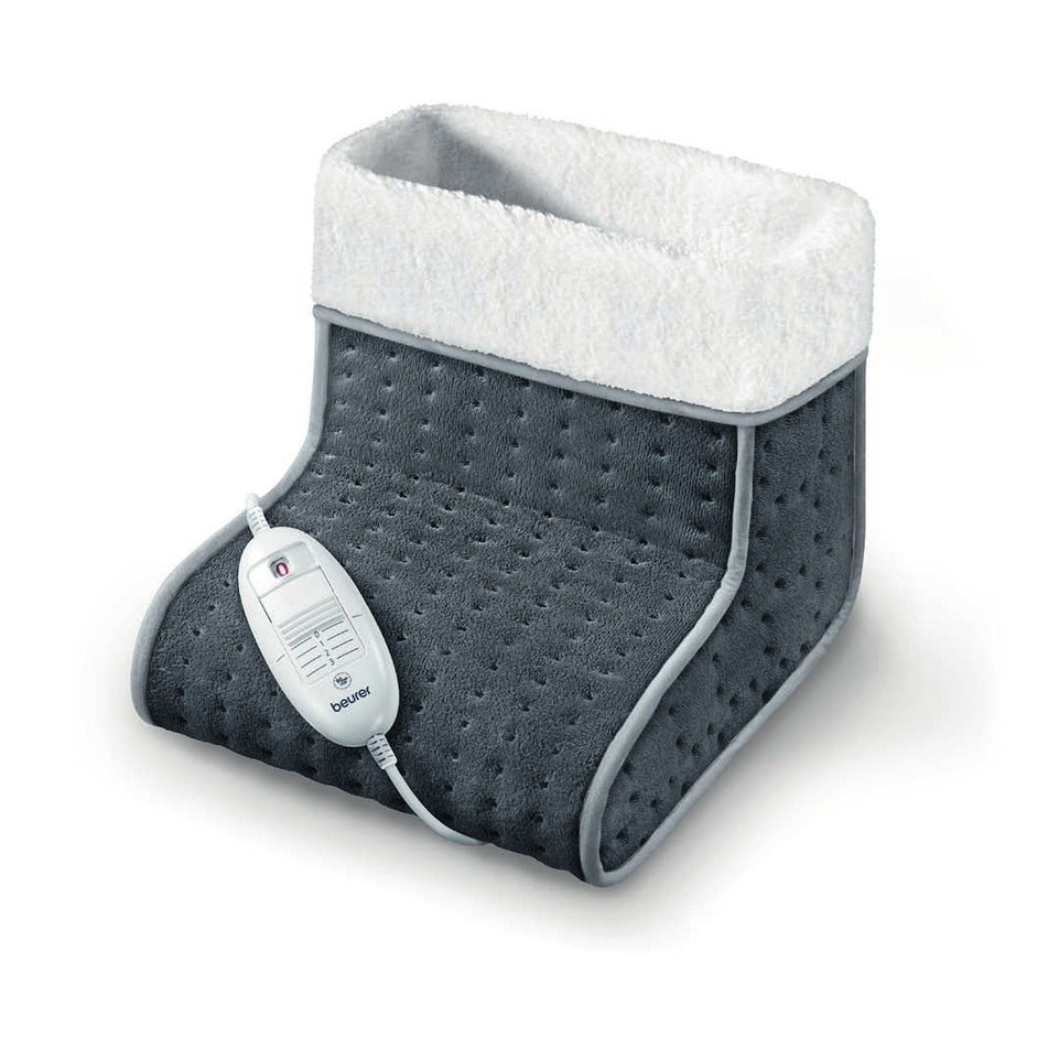 BEURER SCALDAPIEDI 100W 3TEMP LAVABILE LAVATRICE GRIGIO Attaccalaspina