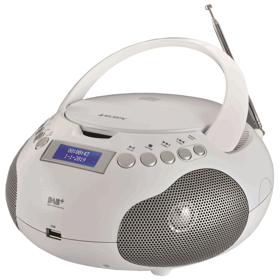 MAJESTIC RADIO C/CD MP3 INGRESSO DAB+ USB/AUX BIANCOAttaccalaspina