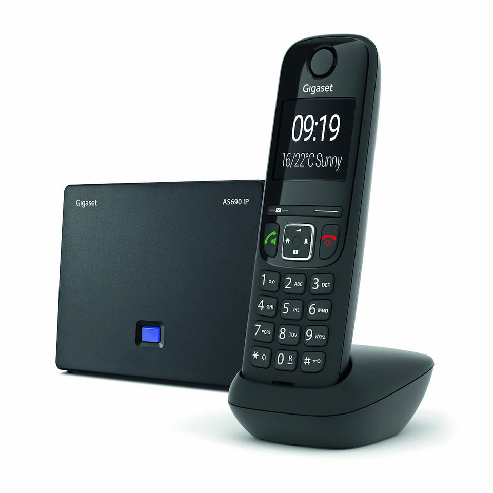 GIGASET CORDLESS 2" V.VOCE MEM.100NUM. VOIP NEROAttaccalaspina