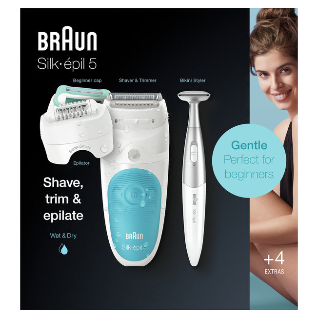 BRAUN EPILATORE W&D 28PINZE +TEST.RASOIO +RASOIO BIKINIAttaccalaspina
