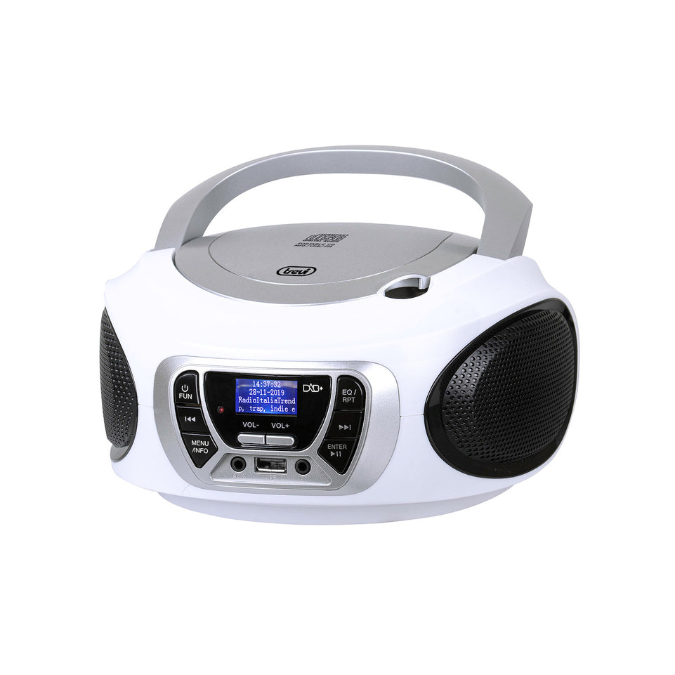 TREVI RADIO LETT.CD PORT.FM AUX/USB CMP 510 DAB BIANCOAttaccalaspina