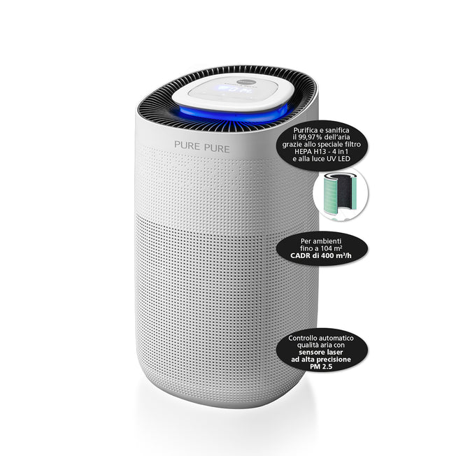 MACOM PURIFICATORE ARIA 50W WIFI BIANCO/NEROAttaccalaspina