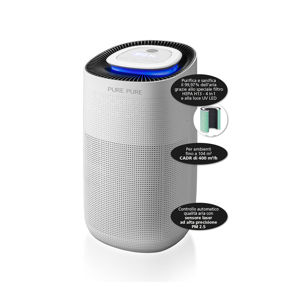 MACOM PURIFICATORE ARIA 50W WIFI BIANCO/NEROAttaccalaspina