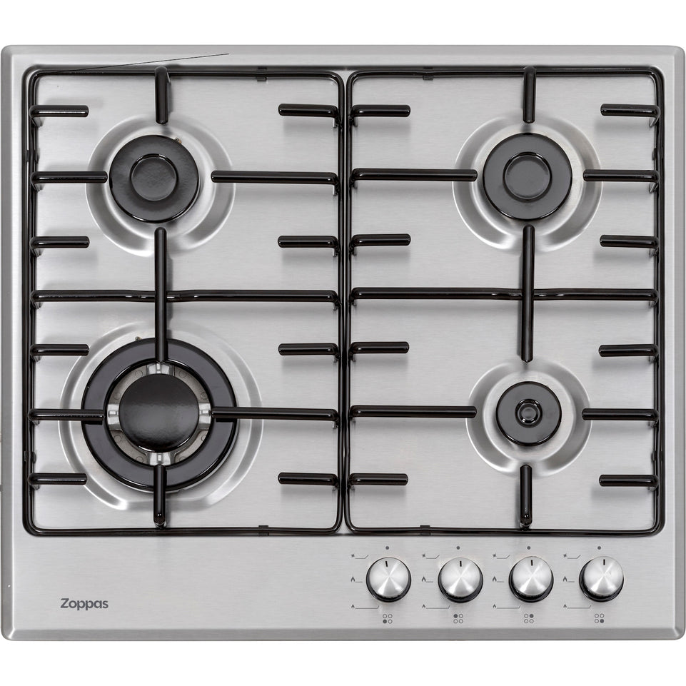 ZOPPAS P.COTT.GAS 60CM 3F+TRIPLA CORONA SUPP.SMALTAT.INOXAttaccalaspina